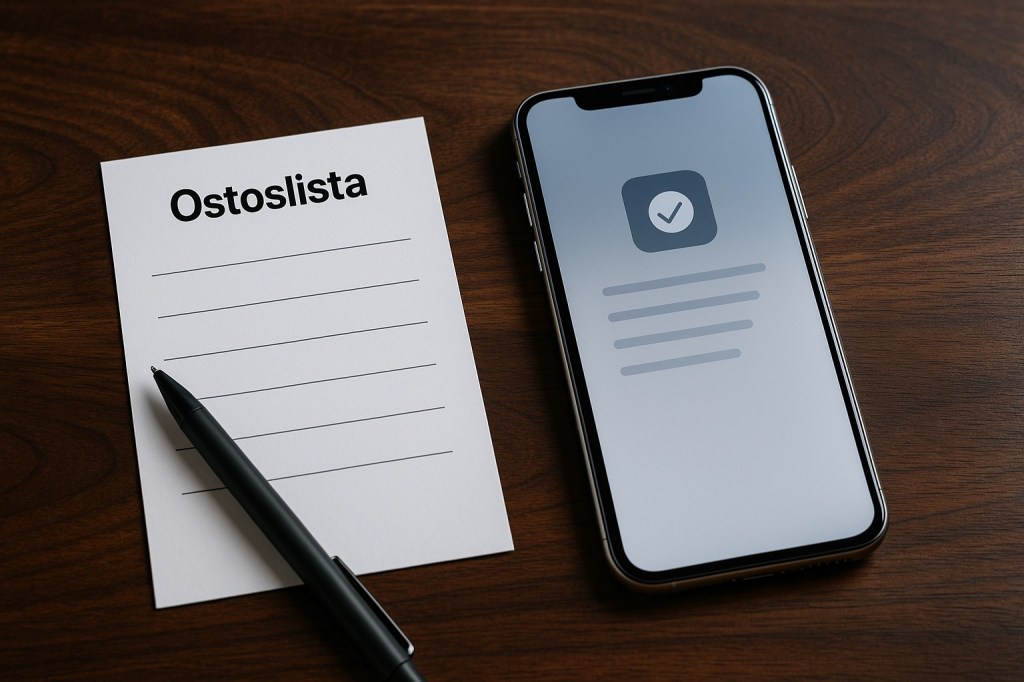 Ostoslista iPhonelle: kaksi vaihtoehtoa (toinen toimii kaikissa&nbsp;kaupoissa)