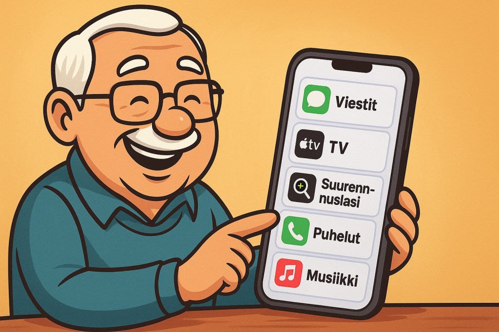 Helppo älypuhelin seniorille