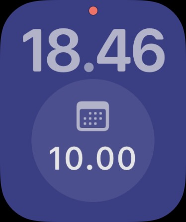 XL kellotaulu sisältää kookkaan fontin ja ison komplikaatiopaikan.