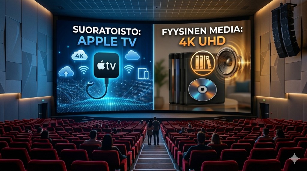 Onko Apple TV -striimillä ja fyysisellä 4K UHD -levyllä muuta eroa kuin&nbsp;olomuoto?